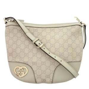 GUCCI White Leather Love Shoulder Bag